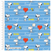 Peanuts Snoopy Smile Giggle Laugh 100% Cotton Fabric